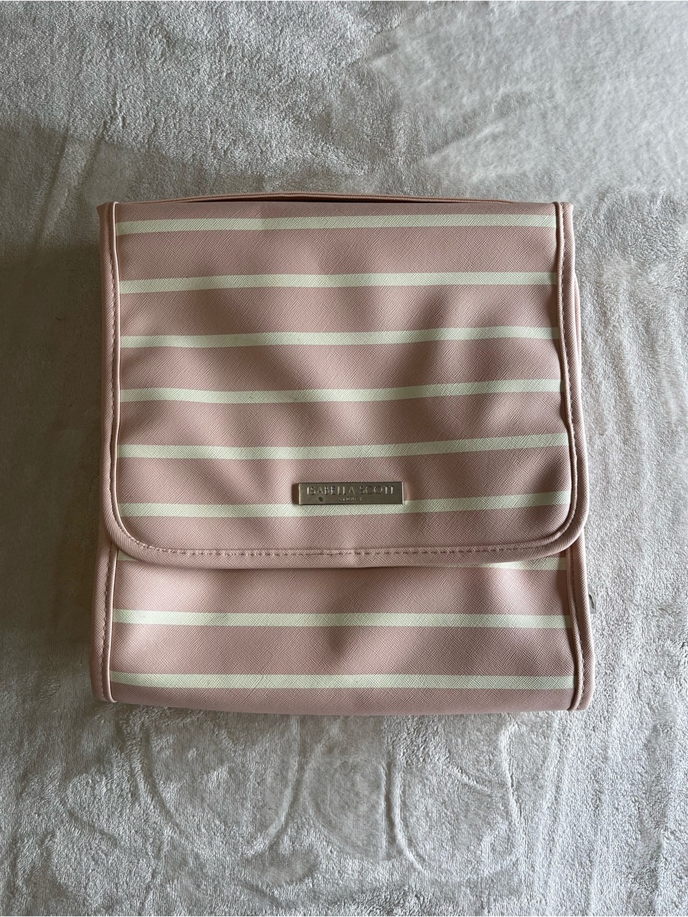 ISABELLA SCOTT Sydney Pink Travel Bag Foldable Multi Pocket Makeup Bag EUC